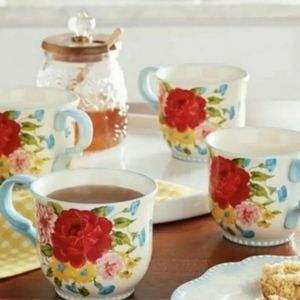 ❤️ New Pioneer Woman Sweet Rose 4 Piece Mug Set